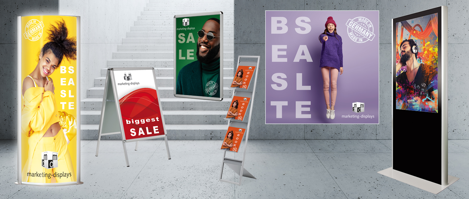 Displays, Digital Signage und Werbeträger Made in Germany