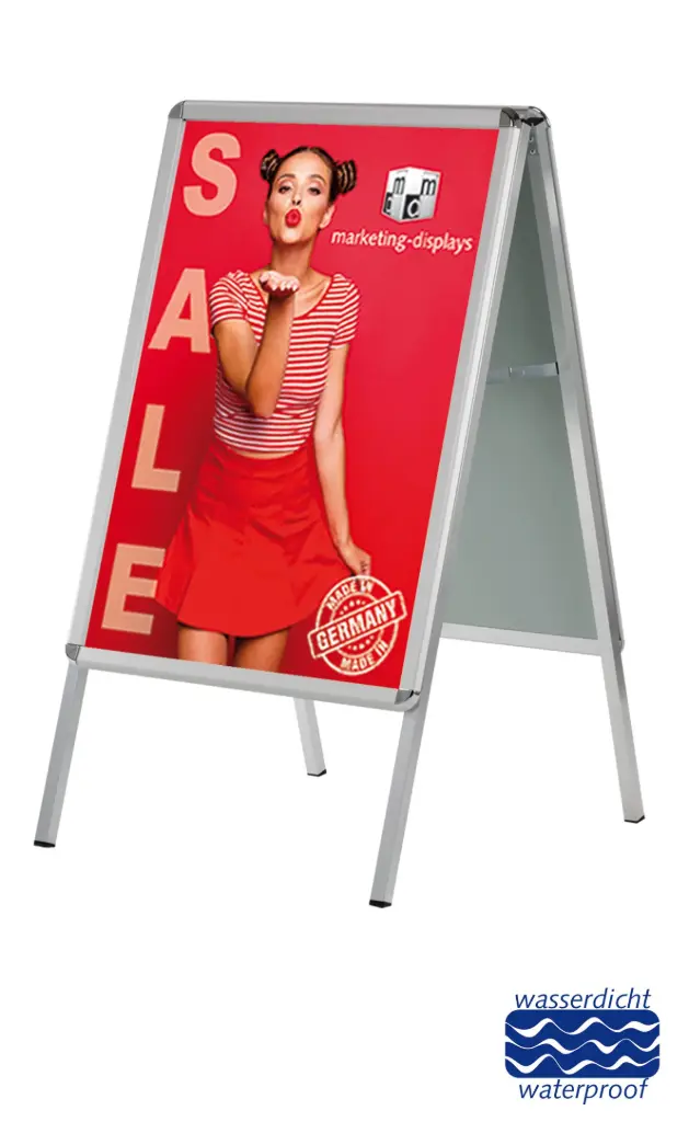 [15.665-BS] Kundenstopper Classic Rondo wasserdicht DIN A1