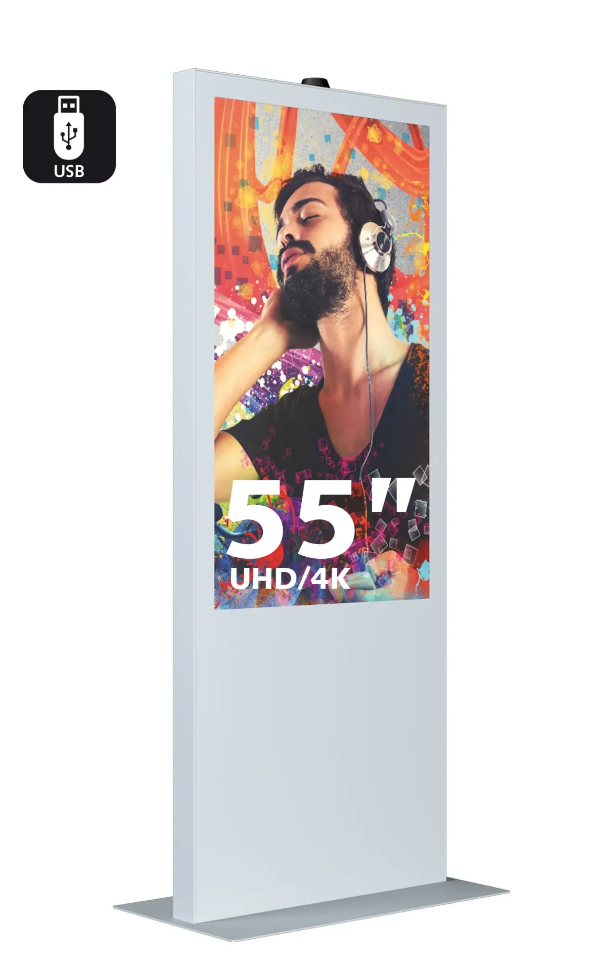 [IS55PUSB001] InfoStele Plano 55" silber USB-MediaPlayer